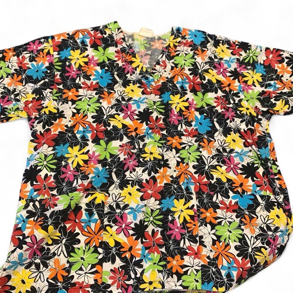 Floral print scrubs